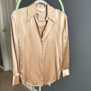 Brand new Vince Silk Tan Blouse